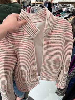 Under Armour Pink & White Striped Women's Zip Jacket